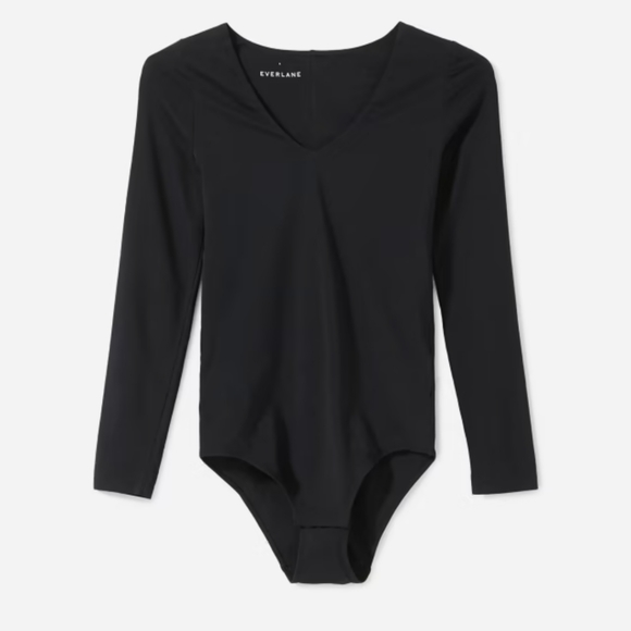 NWT Everlane Black Longsleeve V-Neck Bodysuit - Picture 11 of 13